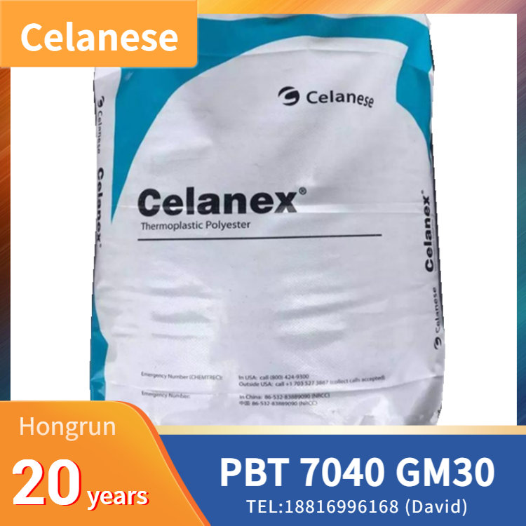 Celanese PBT Celanex 7040 GM30,30% glass-mineral hybrid filled low-warpage PBT with balanced flowability and premium surface finish High rigidity, excellent thermal dimensional stability and thermal aging resistance Reliable high-performance electrical insulation, superior oil & chemical resistance Friendly for various surface post-processing, recyclable and environmentally compliant UL94 HB, RoHS & REACH compliant